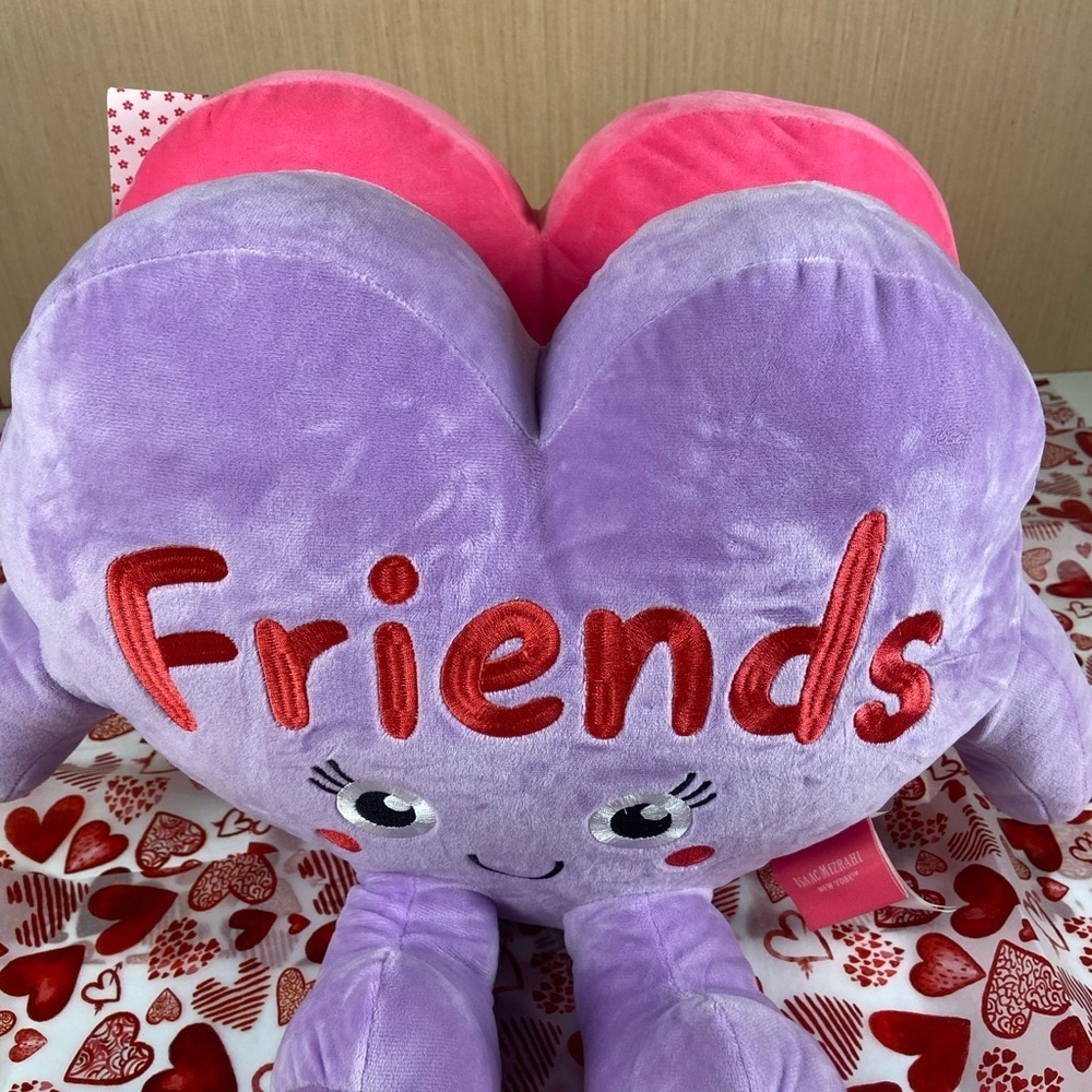 💝 Isaac Mizrahi Kids Best Friends Heart Pillow Set (2) Plush Valentine Decor NWT
